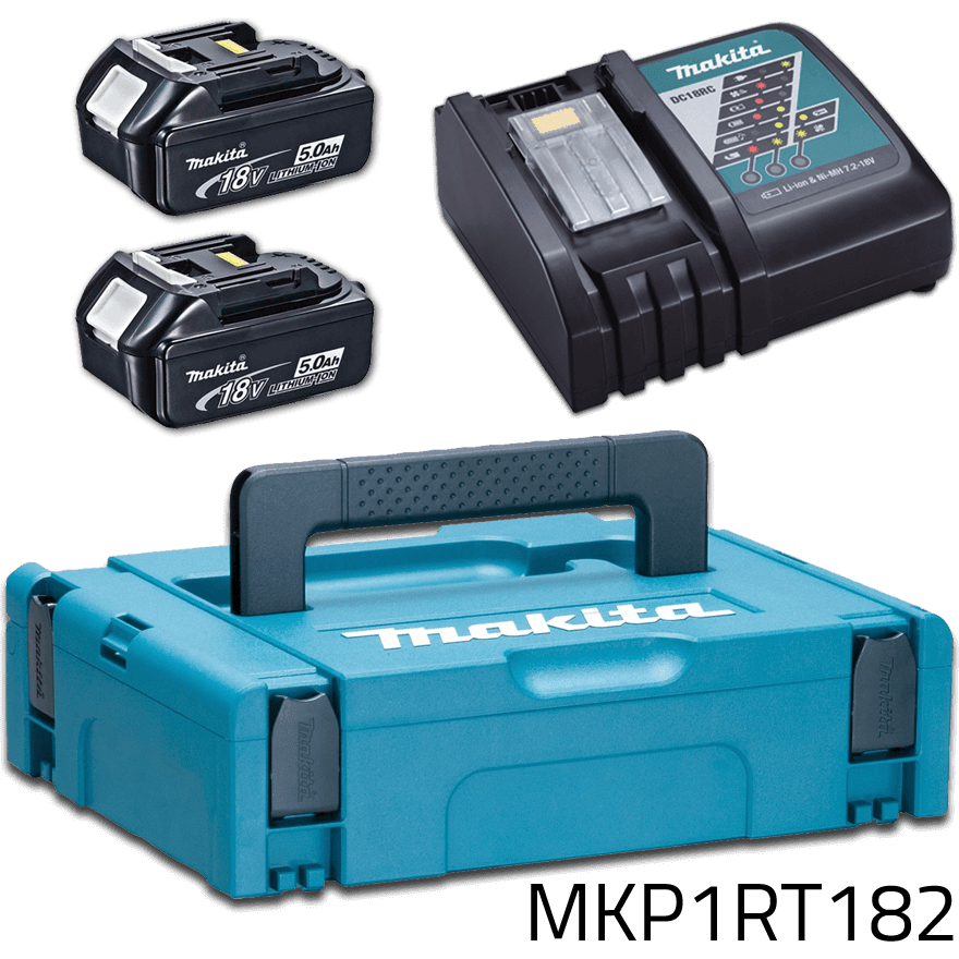 Makita MKP1RT182 (197624-2) 18V Power Source Kit / Battery & Charger Set LXT (5.0Ah) - KHM Megatools Corp. Makita MKP1RT182 (197624-2) 18V Power Source Kit / Battery & Charger Set LXT (5.0Ah) - KHM Megatools Corp.